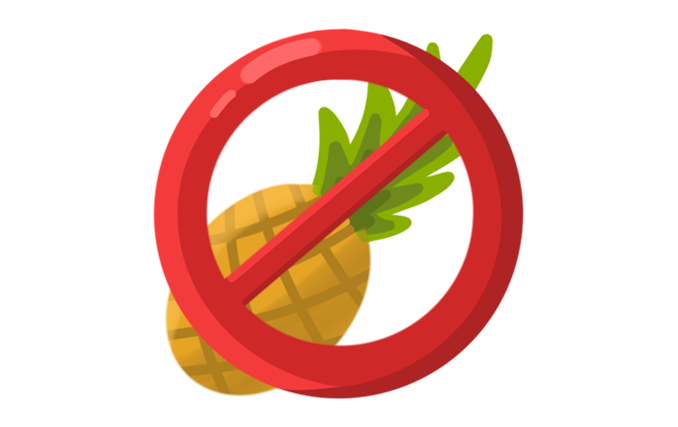 Screenshot of Pineapple vs Pizza Prototype